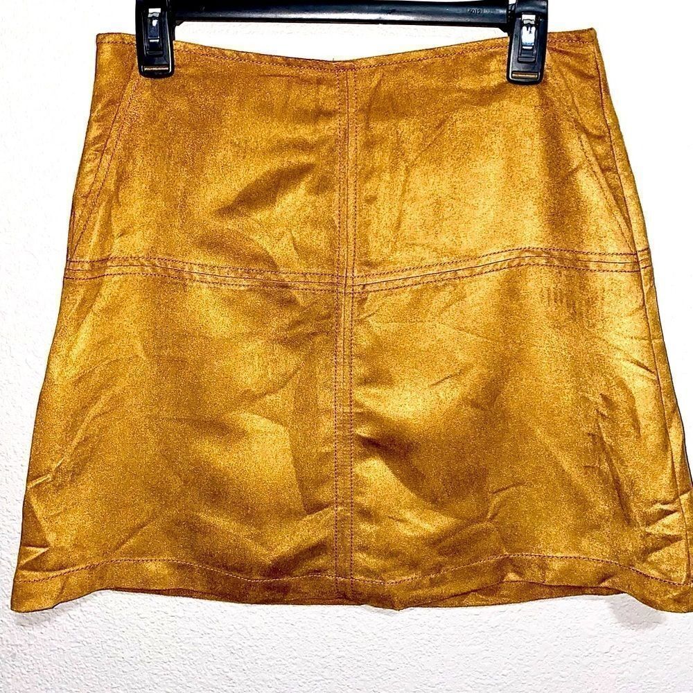 Sanctuary (6) Brown Faux Suede Mini Skirt